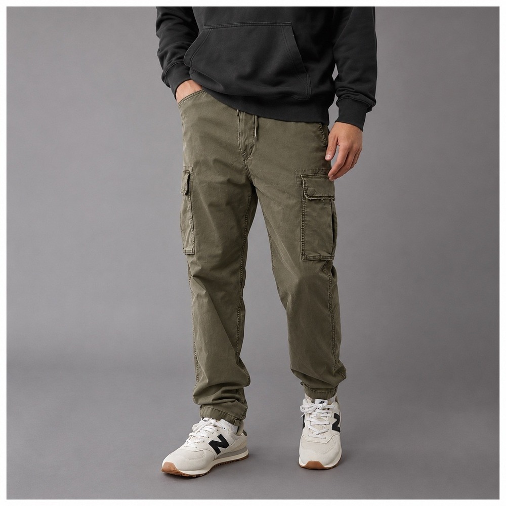 American Eagle Cargo Jogger Pants Mens Size L Green Utility Gorpcore Streetwear